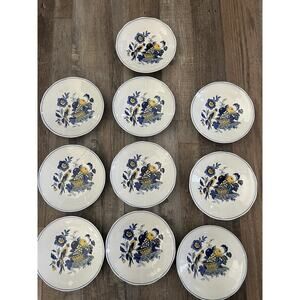 Set of 10 -Vintage Copeland Spode English China Teacup Saucer "Blue Bird"